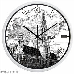 World Clock European Monument My Wall Clock
