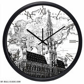 World Clock European Monument My Wall Clock