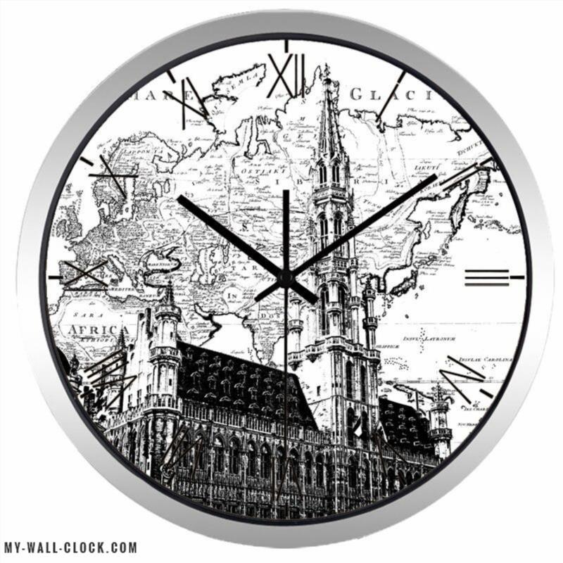 World Clock European Monument My Wall Clock