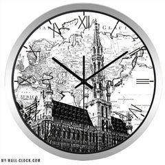 World Clock European Monument My Wall Clock