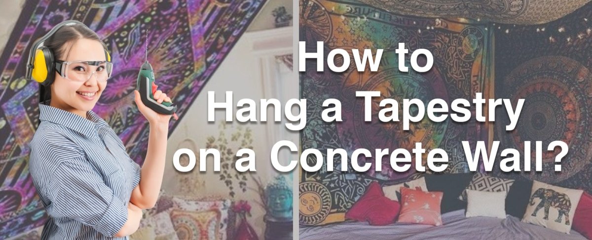 How to Hang a Tapestry on a Concrete Wall? - My Wall Clock