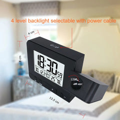Black Projection Alarm Clock with Usb My Wall Clock