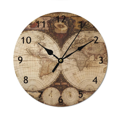 Vintage Clock Map of the globe My Wall Clock