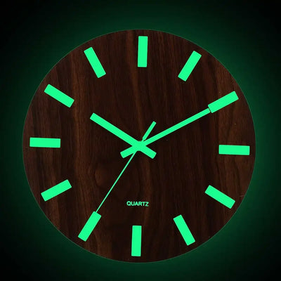 Luminous Clock Silent Wood My Wall Clock