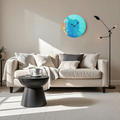 Small Square Wall Clock - Intense colors My Wall Clock