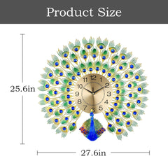 3d Sacred Peacock Wall Clock My Wall Clock
