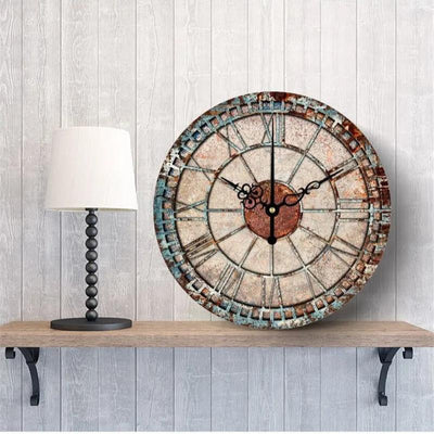 Industrial Clock Rust Effect My Wall Clock