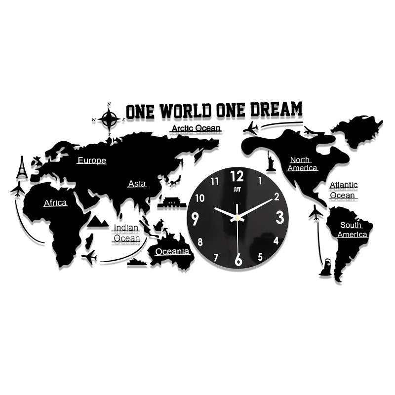 Detailed Metal World Clock My Wall Clock