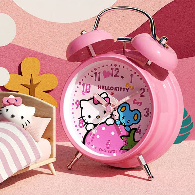 Large pink Hello Kitty Table Top Alarm Clock
