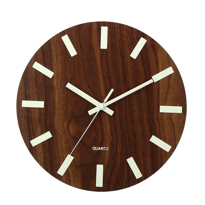 Luminous Clock Silent Wood My Wall Clock