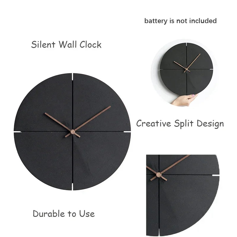 Black Modern Wooden Wall Clock My Wall Clock
