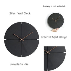 Black Modern Wooden Wall Clock My Wall Clock
