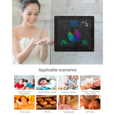 Waterproof Shower Clock and Timer - AquaSync My Wall Clock