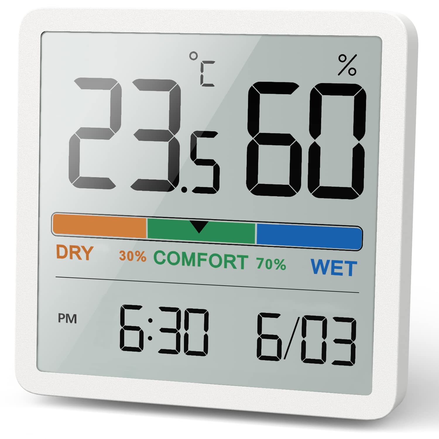 LCD Digital Clock Hygrothermograph My Wall Clock
