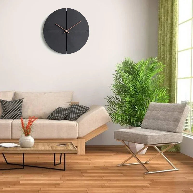 Black Modern Wooden Wall Clock My Wall Clock