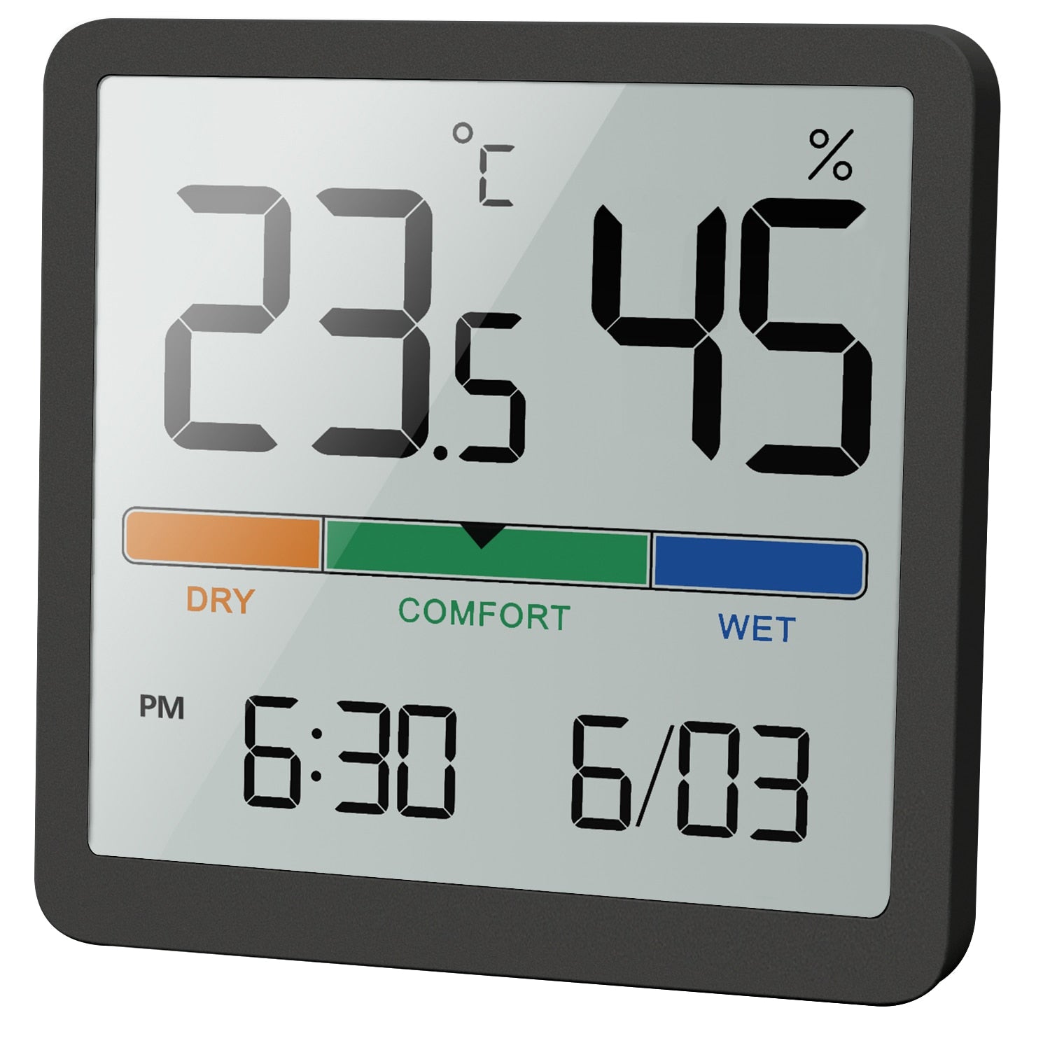 LCD Digital Clock Hygrothermograph My Wall Clock