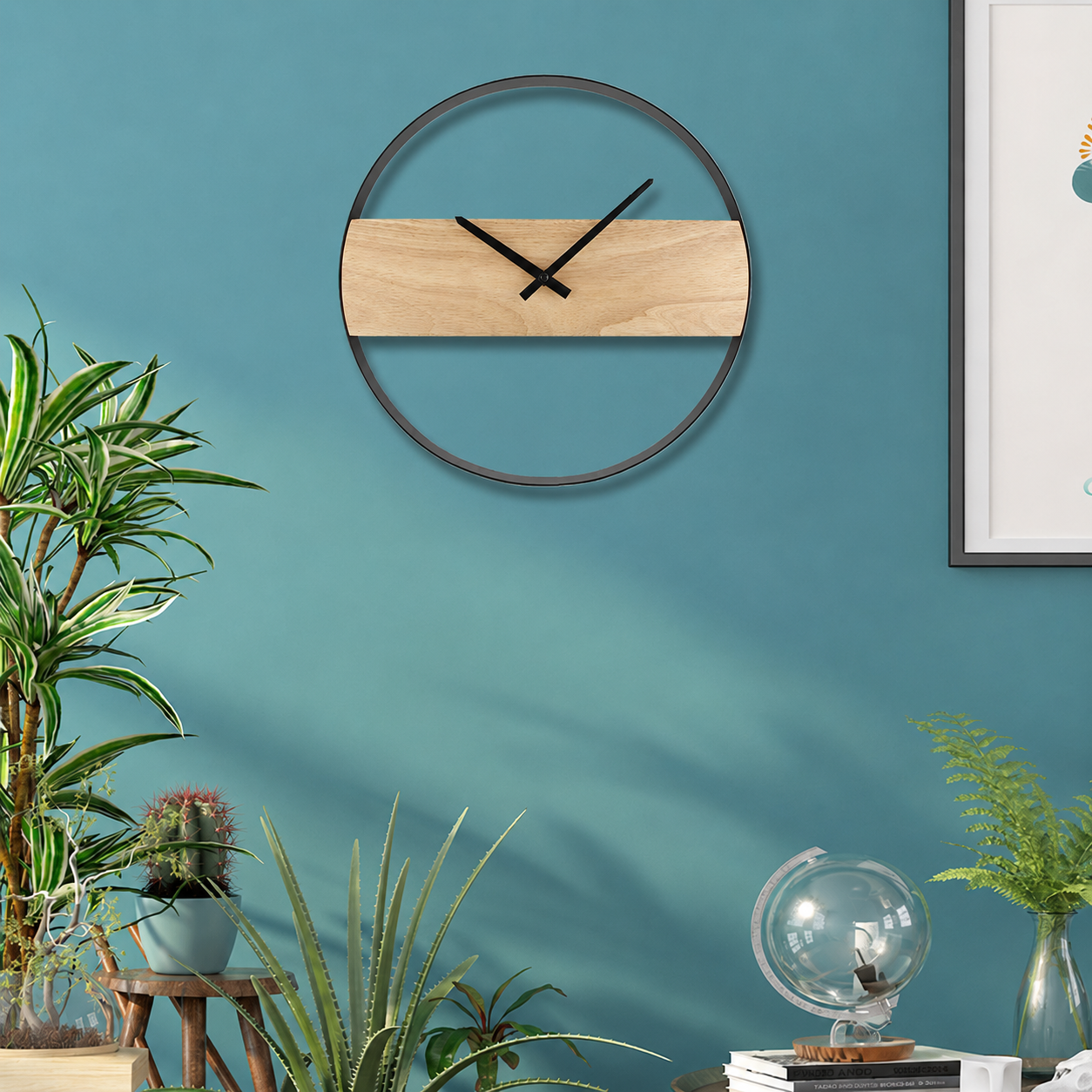 Wood and Metal Scandinavian Clock My Wall Clock