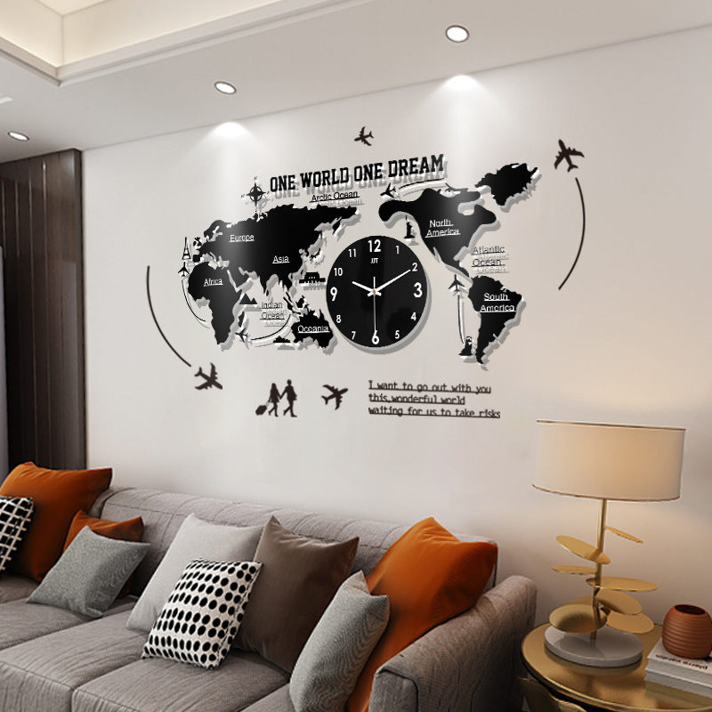 Detailed Metal World Clock My Wall Clock