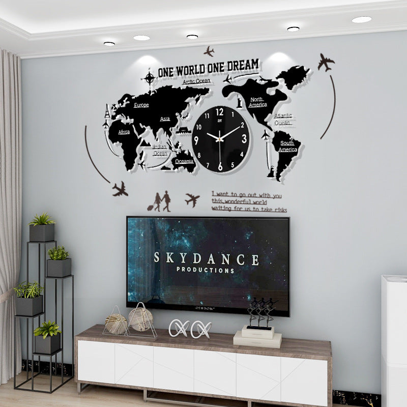 Detailed Metal World Clock My Wall Clock