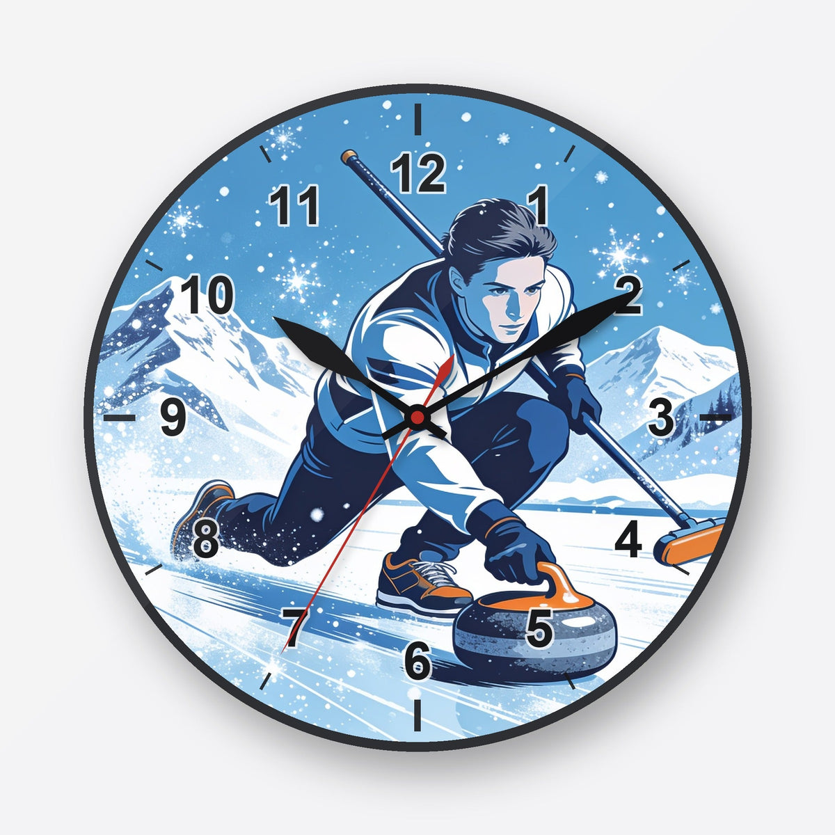 Curling Wall Clock My Wall Clock