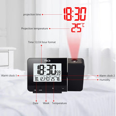 Black Projection Alarm Clock with Usb My Wall Clock