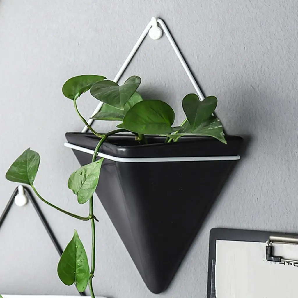 Black Geometric Wall Vase My Wall Clock