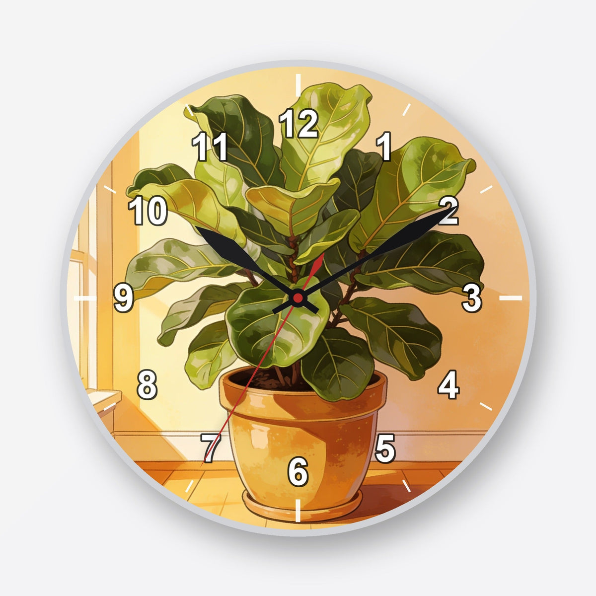 Fiddle Leaf Fig Wall Clock My Wall Clock