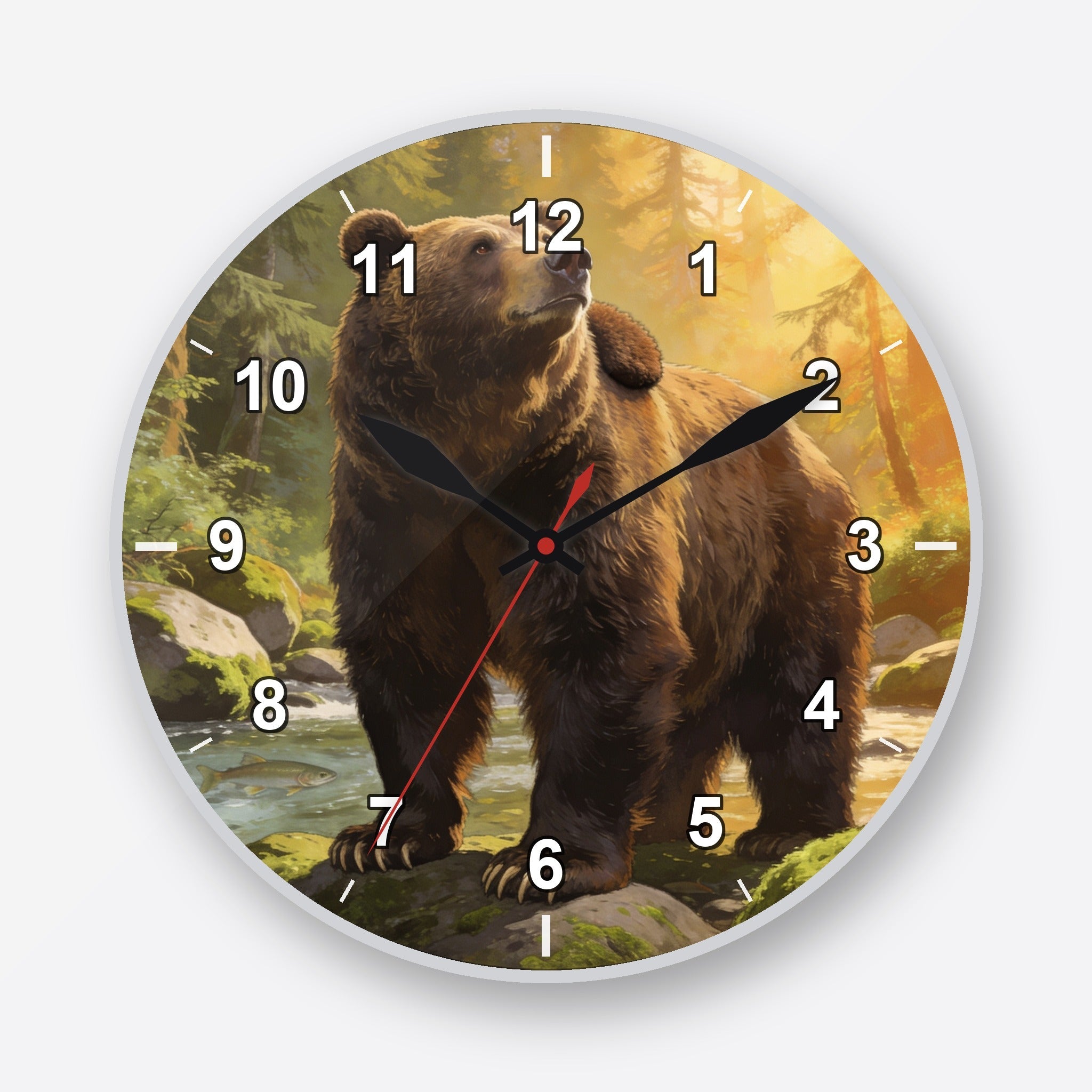 Kodiak Bear Wall Clock My Wall Clock