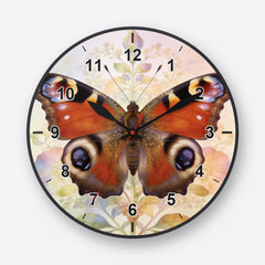 Peacock Butterfly Wall Clock My Wall Clock