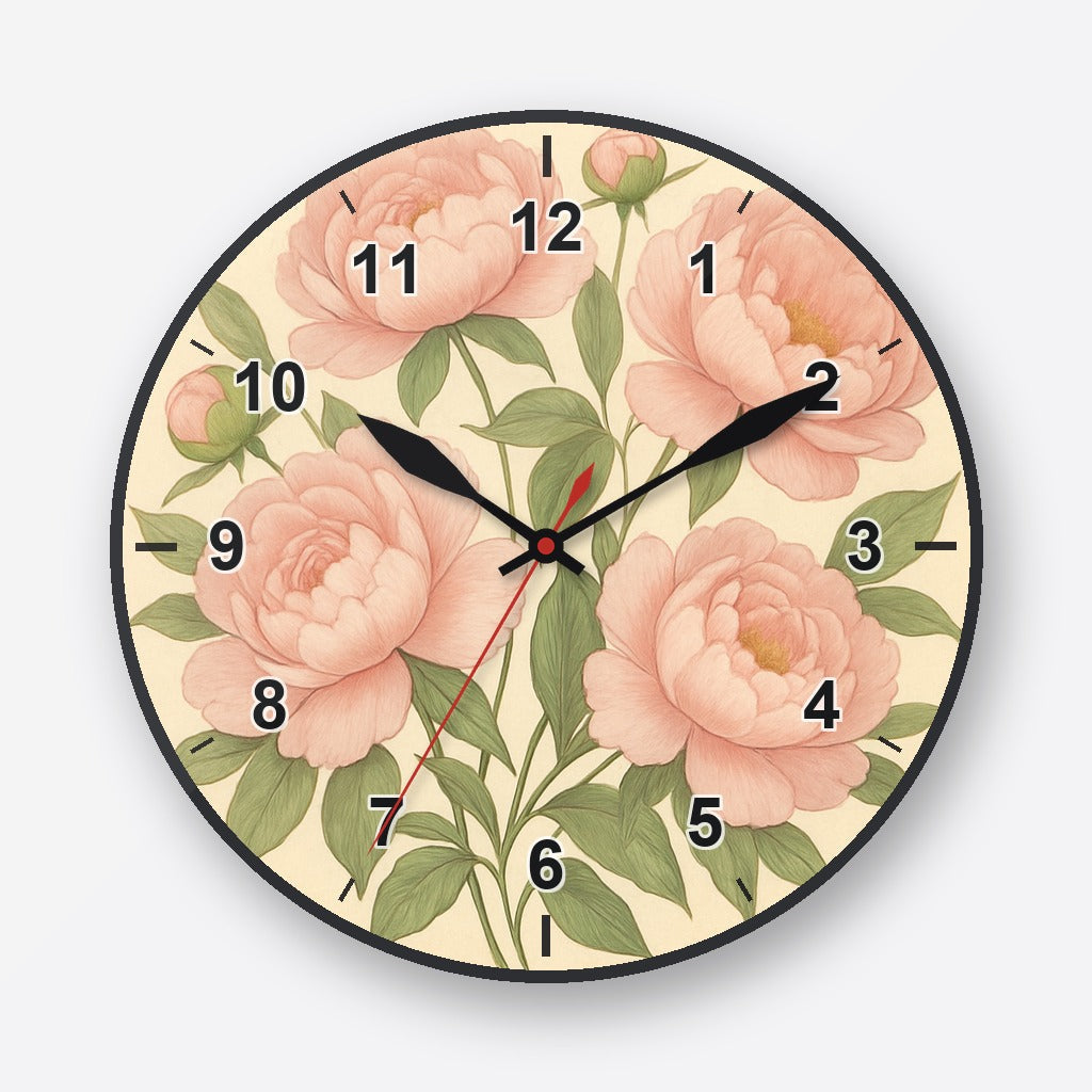 Peony Wall Clock My Wall Clock