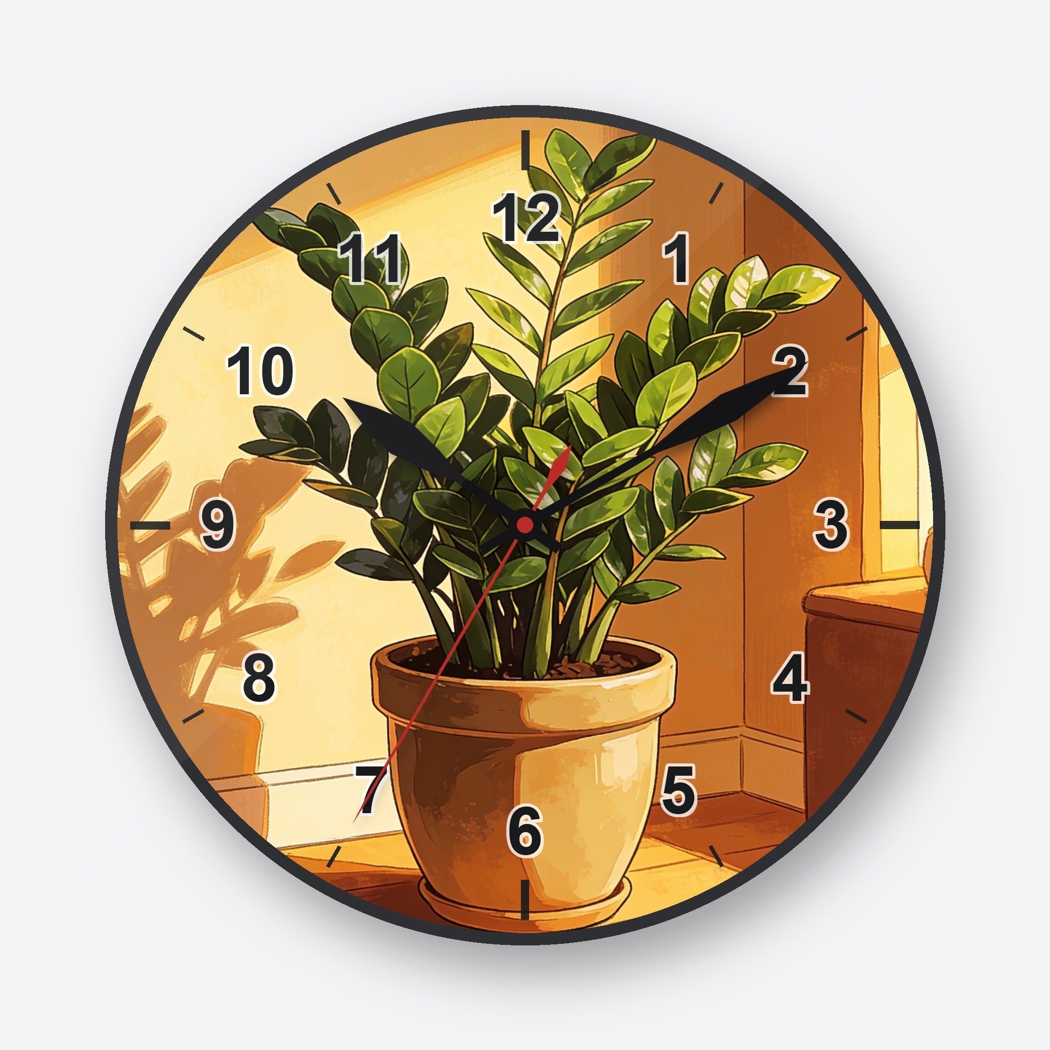 ZZ Plant Wall Clock My Wall Clock