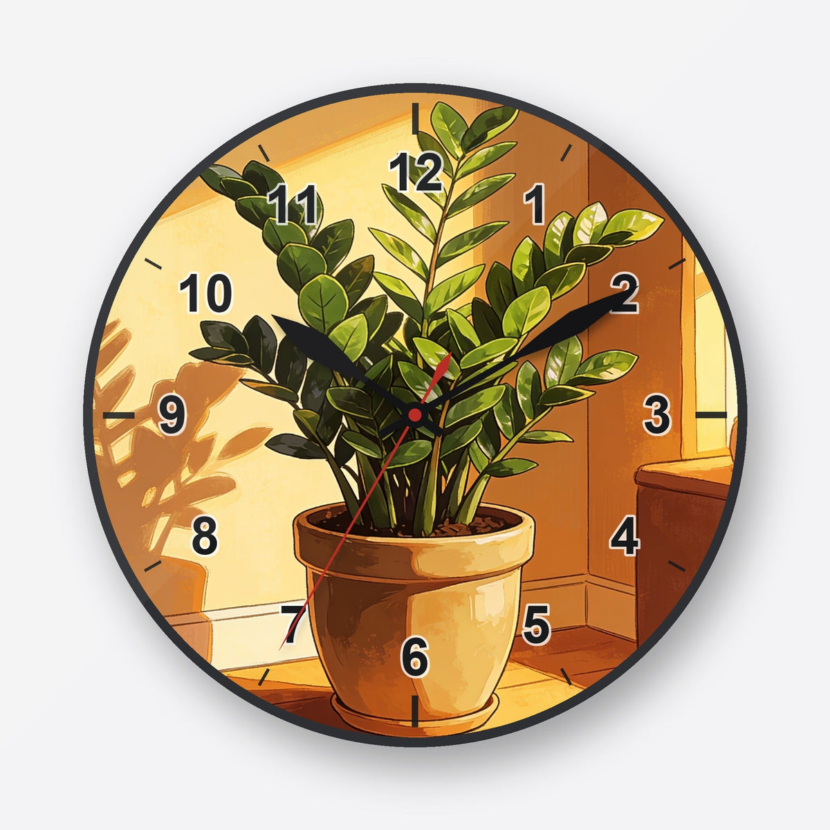 ZZ Plant Wall Clock My Wall Clock