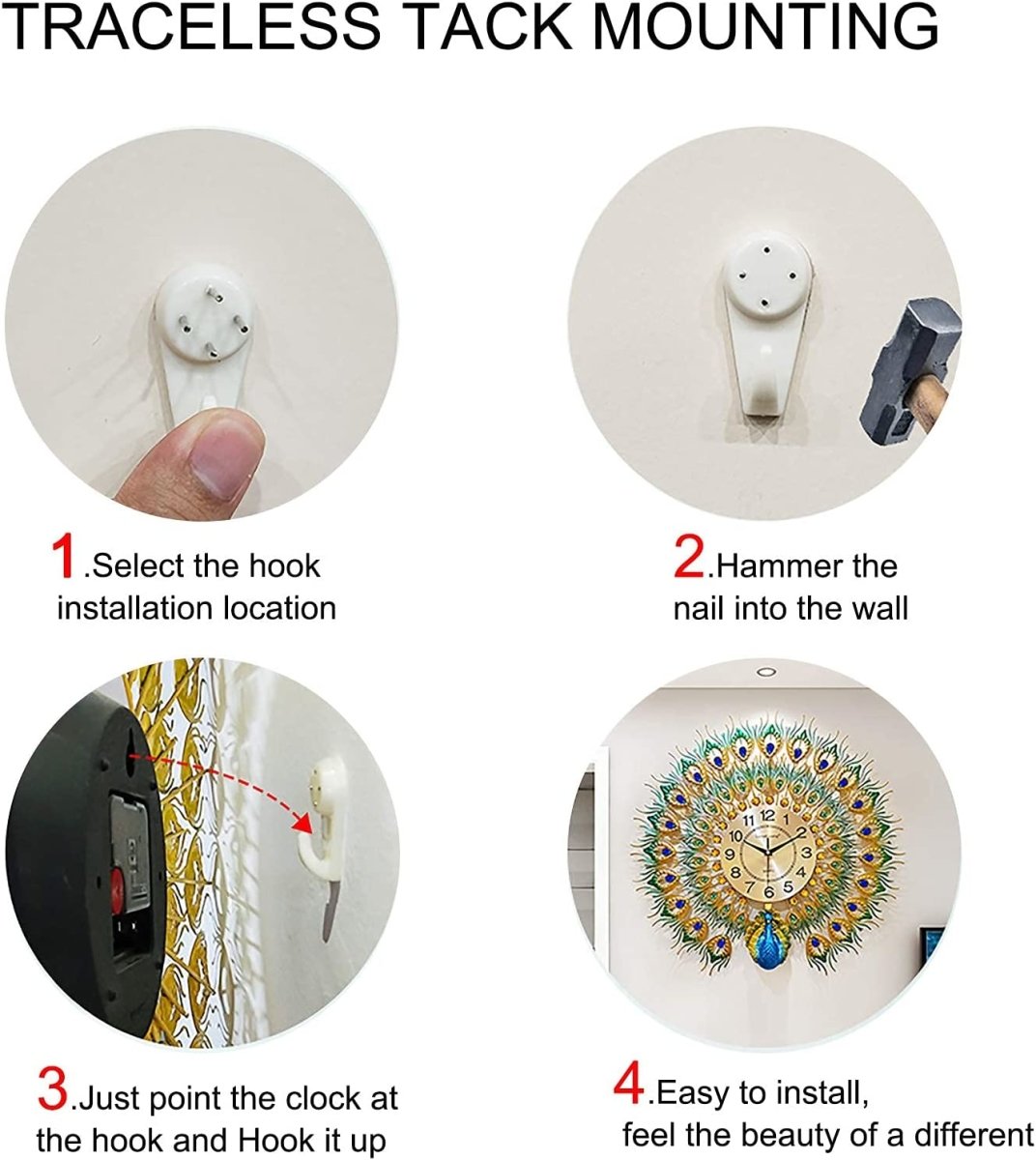 3d Sacred Peacock Wall Clock My Wall Clock