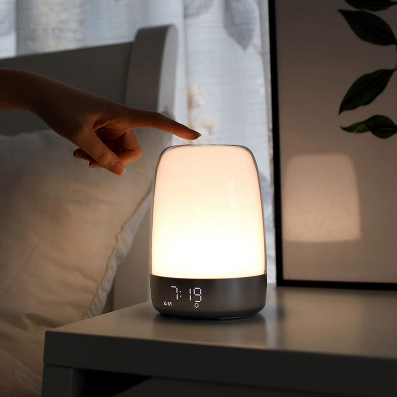 Beeih Desk Lamp with Alarm Clock, Sunrise Alarm Clock for Bedrooms