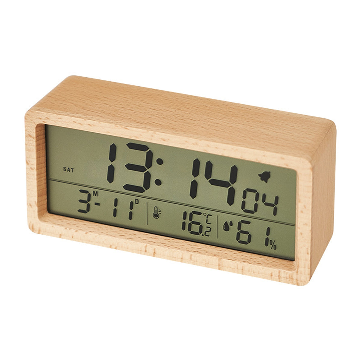 Bamboo LED Wooden Alarm Clock My Wall Clock
