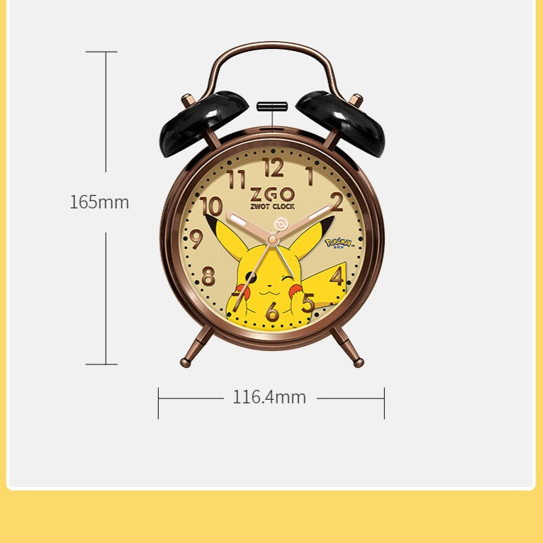 Wekity Pikachu Réveil coloré Led Square Clock Digital Alarm Clock