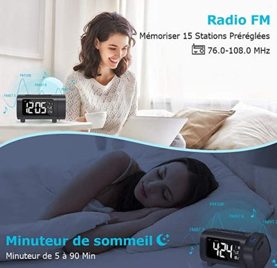Alarm Clock Radio with Time Projection My Wall Clock