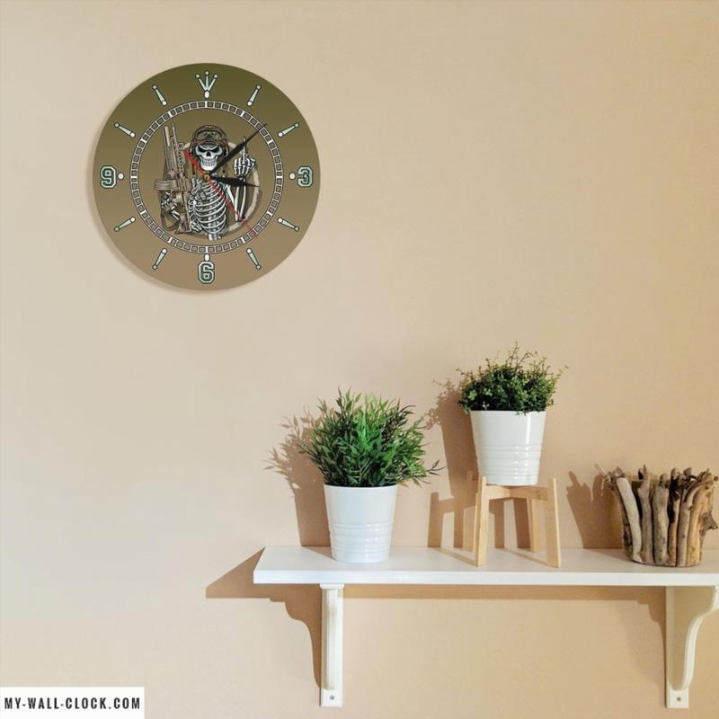 Aviator's Skull Clock My Wall Clock