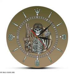 Aviator's Skull Clock My Wall Clock
