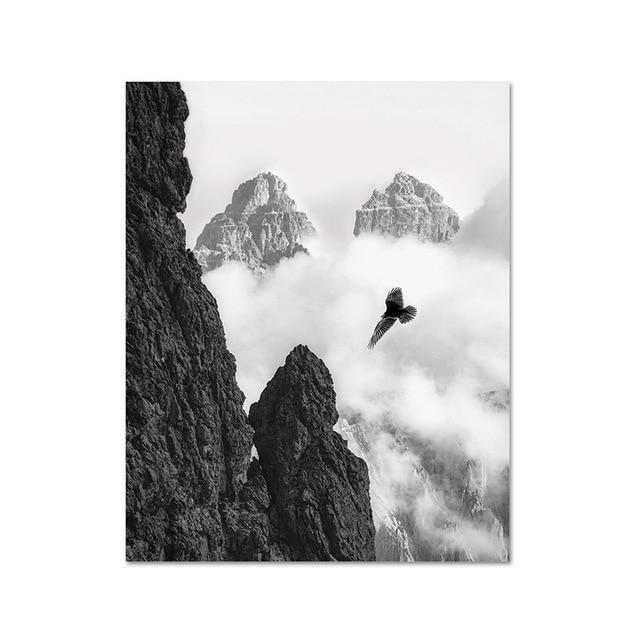 Black and White Scandinavian Art My Wall Clock