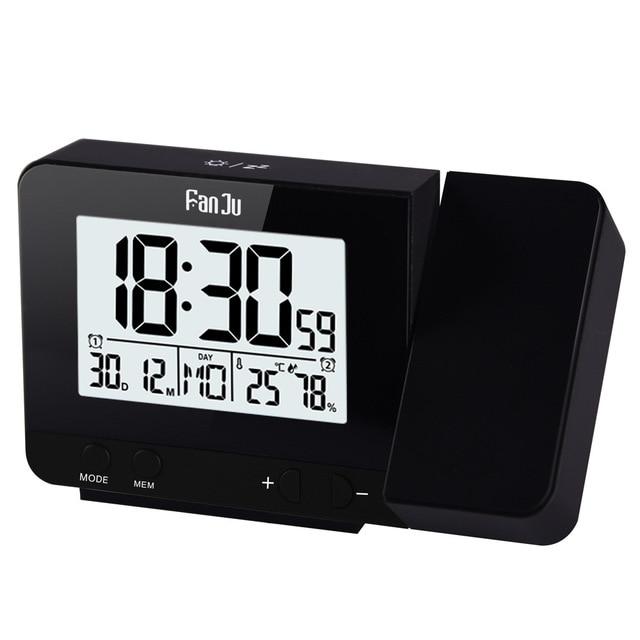 Black Projection Alarm Clock with Usb My Wall Clock
