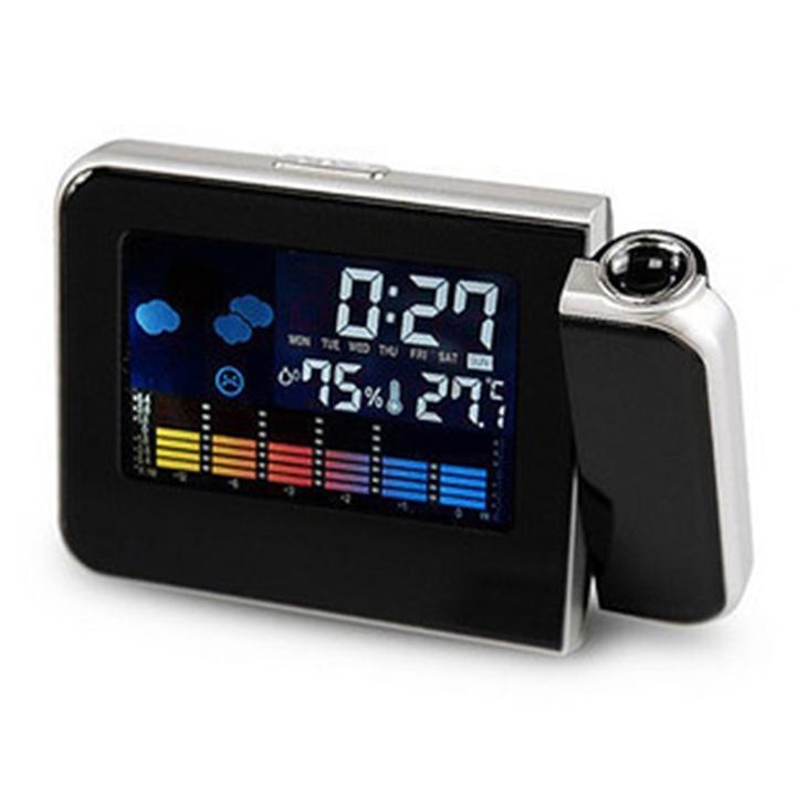 Black Projection Weather Alarm Clock My Wall Clock