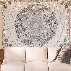 Boho Floral Mandala Wall Hangings My Wall Clock