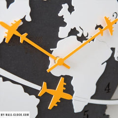 Carved Wood World Clock My Wall Clock