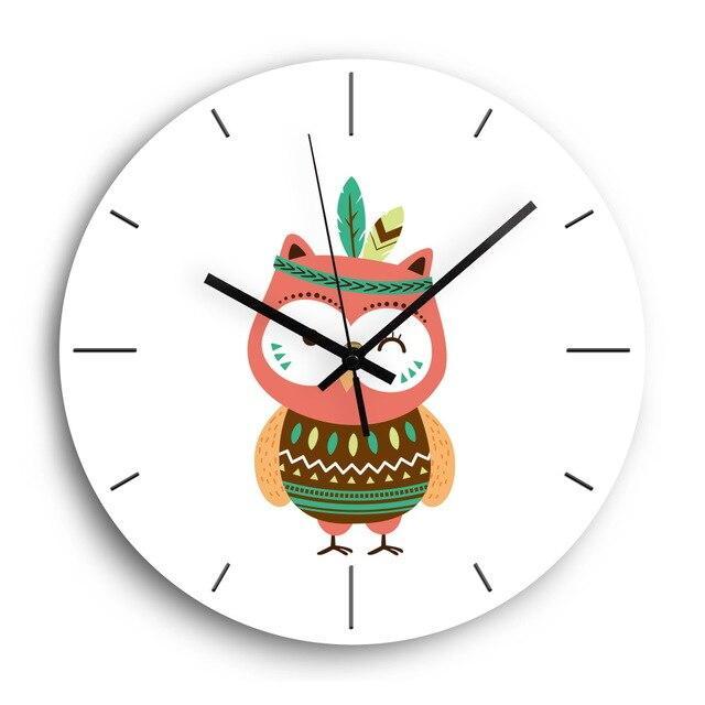 Child Wall Clock Indian Owl My Wall Clock
