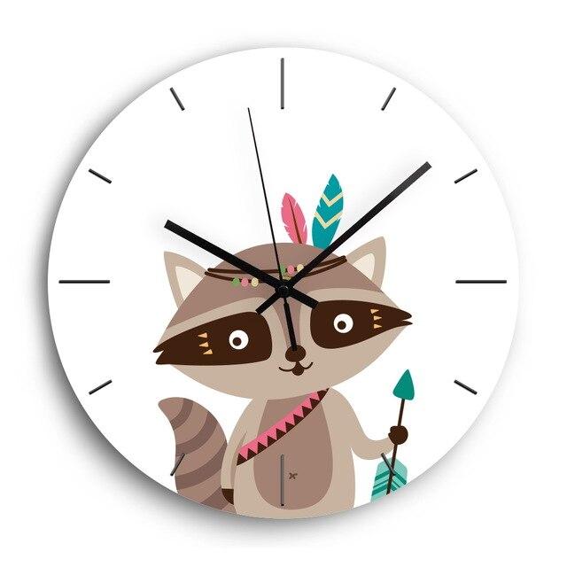 Child Wall Clock Cute Raccoon My Wall Clock
