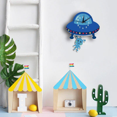 Children's Clock with Pendulum <br>Flying Saucer My Wall Clock