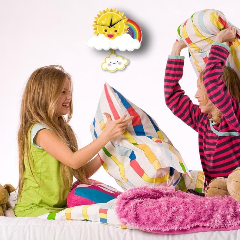 Children's Clock with Pendulum <br>Rainbow My Wall Clock