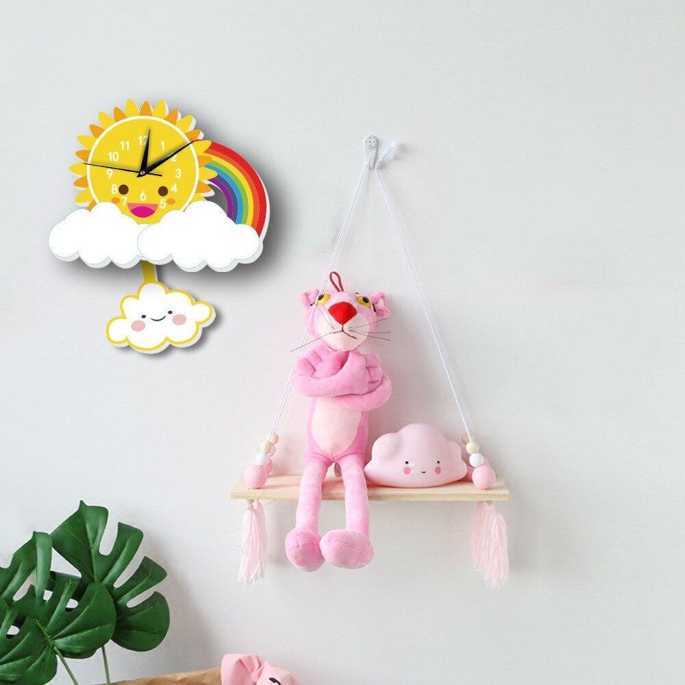 Children's Wall Clock with Pendulum Rainbow My Wall Clock