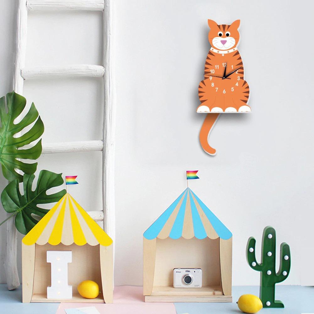 Children's Clock with Pendulum <br>The Cat My Wall Clock